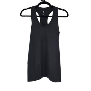 NWOT Flint Park Black Volley Tennis Scoop Neck Wide Strap Racerback Tank Size S